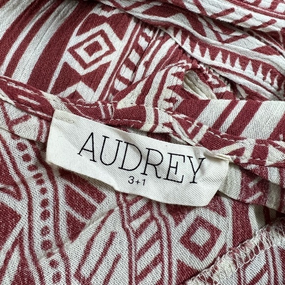 AUDREY 3+1 Red Aztec Print Tie-Front Jumpsuit - Picture 8 of 9